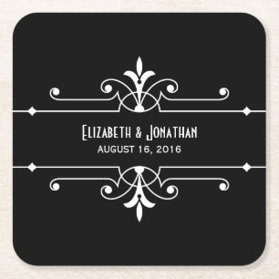 Dessous-de-verre Carré En Papier Dessous de verre en papier ornemental fantaisie en