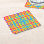 Dessous-de-verre Carré En Papier Dessous de verre en papier Plaid Days (Incliné)