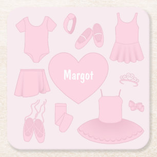 Dessous-de-verre Carré En Papier Dessous de verre en papier pour vêtements de ball