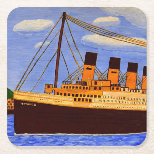 Dessous-de-verre Carré En Papier Dessous de verre en papier Titanic