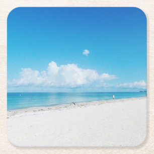 Dessous-de-verre Carré En Papier Dessous de verre en papier White Sands Beach