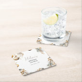 Dessous-de-verre Carré En Papier Dessous de verre Fête des mariées | Conception de (En situation)