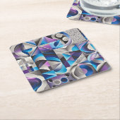 Dessous-de-verre Carré En Papier Dessous de verre funky (Incliné)