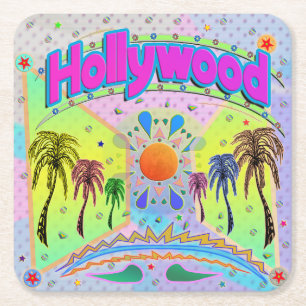 Dessous-de-verre Carré En Papier Dessous de verre Hollywood de calme