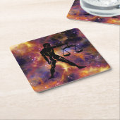 Dessous-de-verre Carré En Papier dessous de verre libra échelles (Incliné)