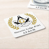 Dessous-de-verre Carré En Papier Dessous de verre maçonniques (Incliné)