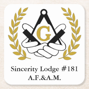 Dessous-de-verre Carré En Papier Dessous de verre maçonniques