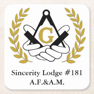 Dessous-de-verre Carré En Papier Dessous de verre maçonniques