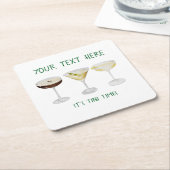 Dessous-de-verre Carré En Papier Dessous de verre Martini (Incliné)