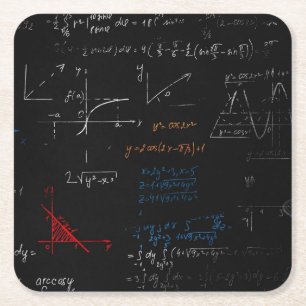 Dessous-de-verre Carré En Papier Dessous de verre mathématique