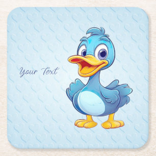 Dessous-de-verre Carré En Papier Dessous de verre papier bleu canard