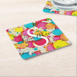 Dessous-de-verre Carré En Papier DESSOUS DE VERRE papier Carré Bat mitzvah Confetti<br><div class="desc">Bar Mitzvah ou dessous de verre en papier "Confetti coloré" Bat mitzvah. Personnalisez en supprimant du texte et en le remplaçant par le vôtre. Choisissez votre style de police, votre couleur et votre taille préférés. Les éléments de design peuvent également être transférés vers d'autres produits Zazzle ! Merci de vous...</div>