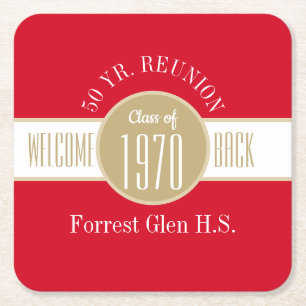 Dessous-de-verre Carré En Papier dessous de verre papier Carré de la 50e classe