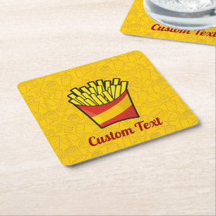 Dessous-de-verre Carré En Papier Dessous de verre papier Carré Fries