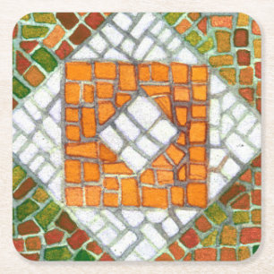 Dessous-de-verre Carré En Papier DESSOUS DE VERRE papier Carré MOSAIC AUTOMNE