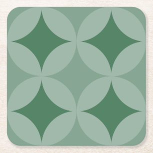 Dessous-de-verre Carré En Papier Dessous de verre papier - Cercles et diamants