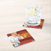 Dessous-de-verre Carré En Papier Dessous de verre papier chef Pizza Party - SRF (En situation)