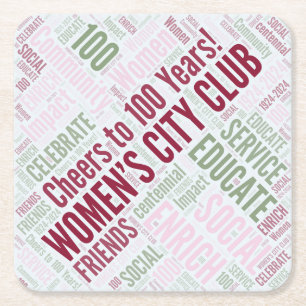 Dessous-de-verre Carré En Papier Dessous de verre papier - Ensemble de 6