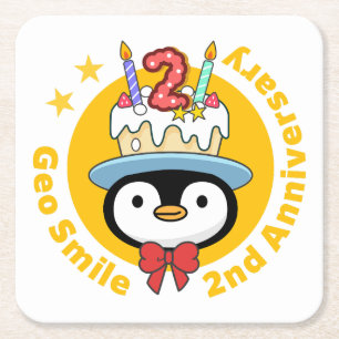 Dessous-de-verre Carré En Papier Dessous de verre papier GeoSmile