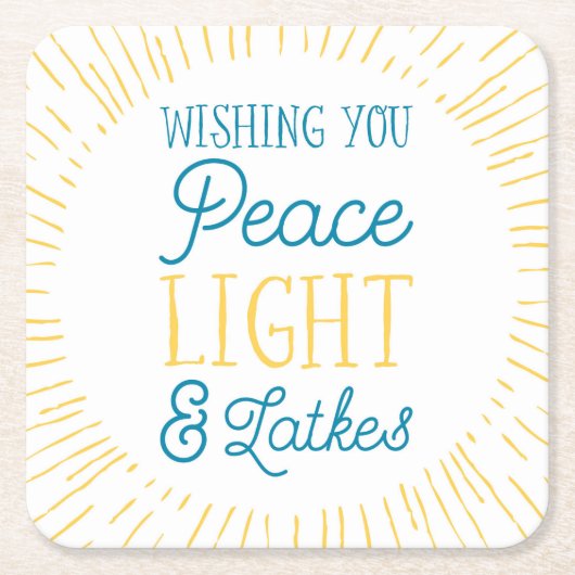 Dessous-de-verre Carré En Papier Dessous de verre papier Hanoukka (Devant)