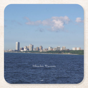 Dessous-de-verre Carré En Papier Dessous de verre papier Milwaukee Skyline