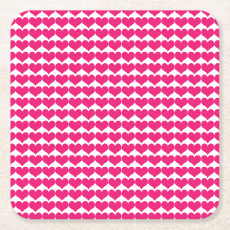 Dessous-de-verre Carré En Papier Dessous de verre papier Motif Pink Cute Hearts