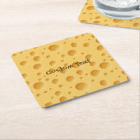 Dessous de verre papier Motif suisse au fromage