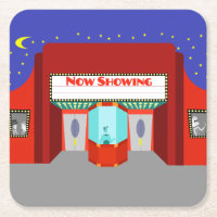 Dessous de verre papier Retro Movie Theater