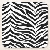 Dessous-de-verre Carré En Papier Dessous de verre papier Set-Zebra Print (Devant)