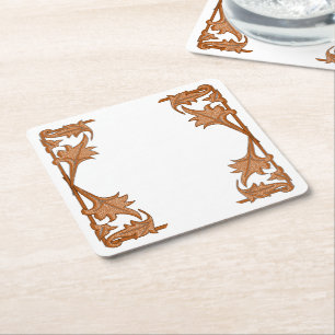 Dessous-de-verre Carré En Papier Dessous de verre papier - Supports feutrés