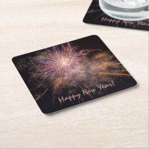 Dessous-de-verre Carré En Papier Dessous de verre personnalisés Fireworks