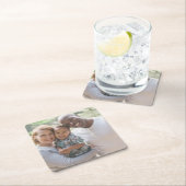 Dessous-de-verre Carré En Papier Dessous de verre photo personnalisé (En situation)