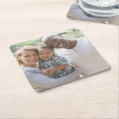 Dessous-de-verre Carré En Papier Dessous de verre photo personnalisé (Incliné)