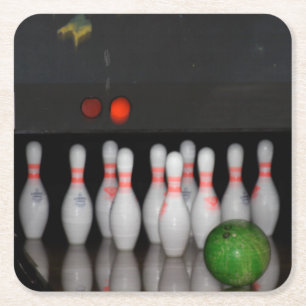 Dessous-de-verre Carré En Papier Dessous de verre pour boissons de bowling