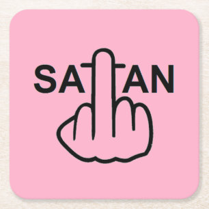 Dessous-de-verre Carré En Papier Dessous de verre Satan Flip