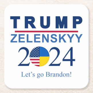 Dessous-de-verre Carré En Papier Dessous de verre satiriques politiques de Trump