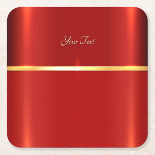 Dessous-de-verre Carré En Papier Dessous de verre simple en papier rouge