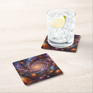 Dessous-de-verre Carré En Papier Dessous de verre Tarot Vortex