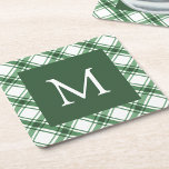 Dessous-de-verre Carré En Papier Dessous de verre vert et blanc<br><div class="desc">Dessous de verre vert et blanc. Transformez votre saison de vacances avec notre superbe Dessous de verre en papier monogrammé, doté d'une étonnante aquarelle motif plaid de buffle vert et blanc. Personnalisez vos vacances divertissantes avec ces dessous de verre élégants, ajoutant une touche de charme intemporel et d'élégance festive. Plongez...</div>