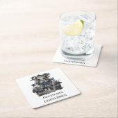 Dessous-de-verre Carré En Papier Deutscher Jagdterrier (En situation)