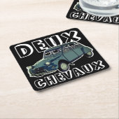 Dessous-de-verre Carré En Papier Deux Chevaux (Incliné)