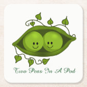 Dessous-de-verre Carré En Papier Deux Pois Dans Un Pois (Devant)