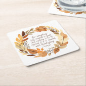 Dessous-de-verre Carré En Papier Dieu a créé le bien | Thanksgiving Wreath | Neutre (Incliné)