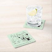 Dessous-de-verre Carré En Papier Dîner d'ours (En situation)