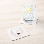 Dessous-de-verre Carré En Papier Diplôme de monographie de coquette (En situation)