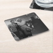 Dessous-de-verre Carré En Papier Dire l'adieu (Incliné)