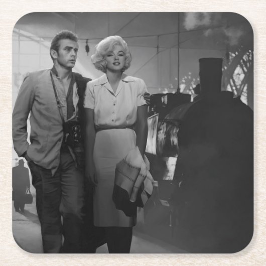 Dessous-de-verre Carré En Papier Dire l'adieu (Devant)