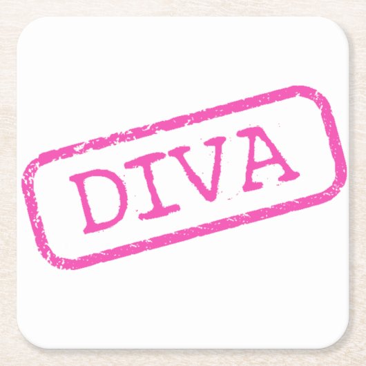 DESSOUS-DE-VERRE CARRÉ EN PAPIER "DIVA" (Devant)