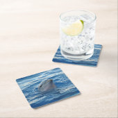 Dessous-de-verre Carré En Papier Dolphin (En situation)