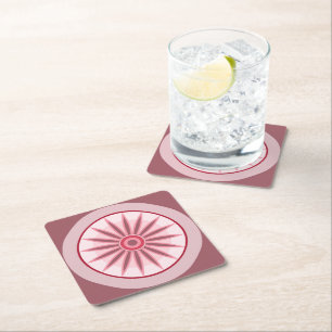 DESSOUS-DE-VERRE CARRÉ EN PAPIER DON D'ANNIVERSAIRE POUR MAMAN, SOEUR, FILLE, AMIE